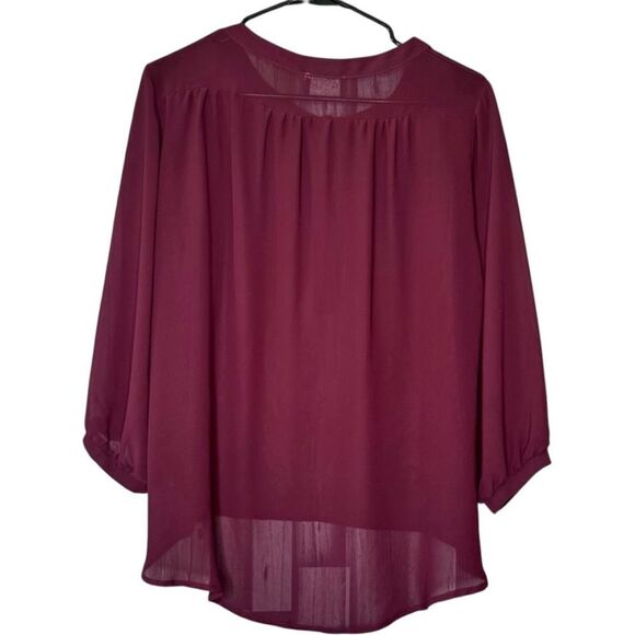 🔸BUNDLE ONLY🔸|EUC| ASTR Plum Sheer Top - Picture 4 of 5